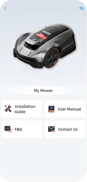 Menu for Support og Indstillinger