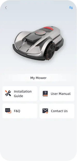 Menu Support et Paramètres