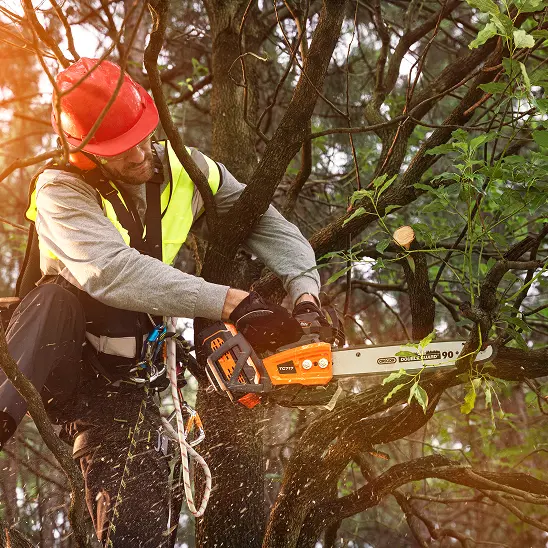 Kettingzaag met topbeugel Aanboord Connect