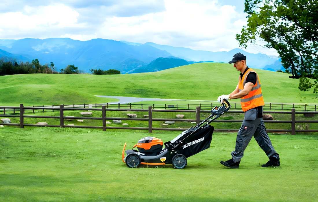 A Working Electric Push Mower